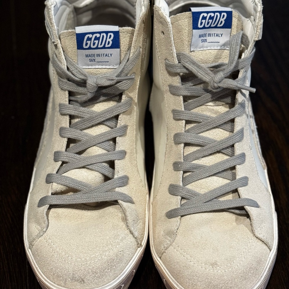 GGDB High-Top Sneakers in White